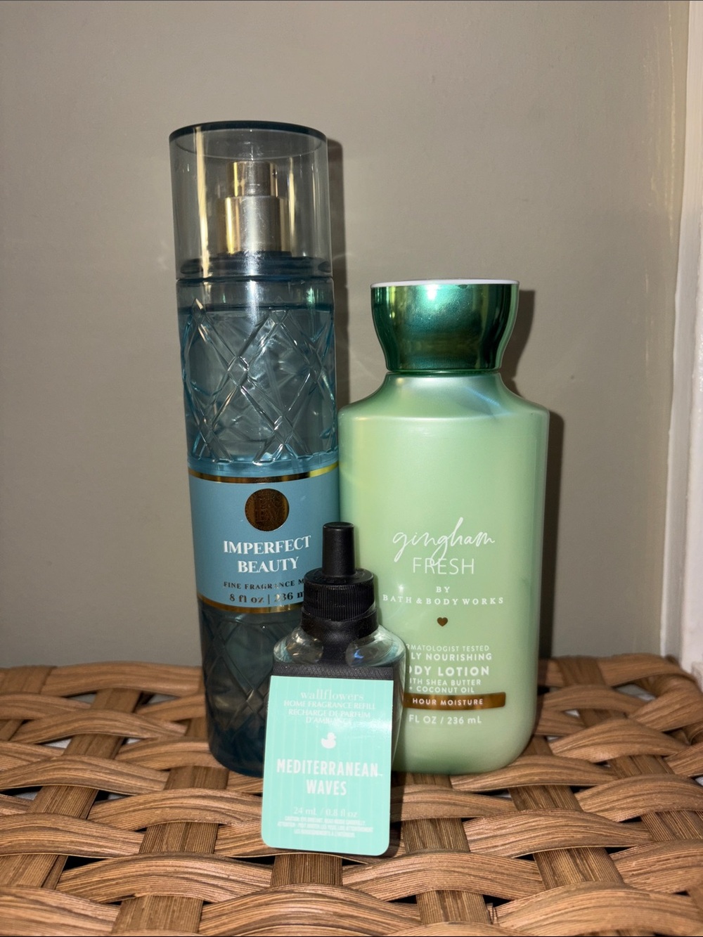 Bath & Body Works Mist, Lotion & Wallflower Set